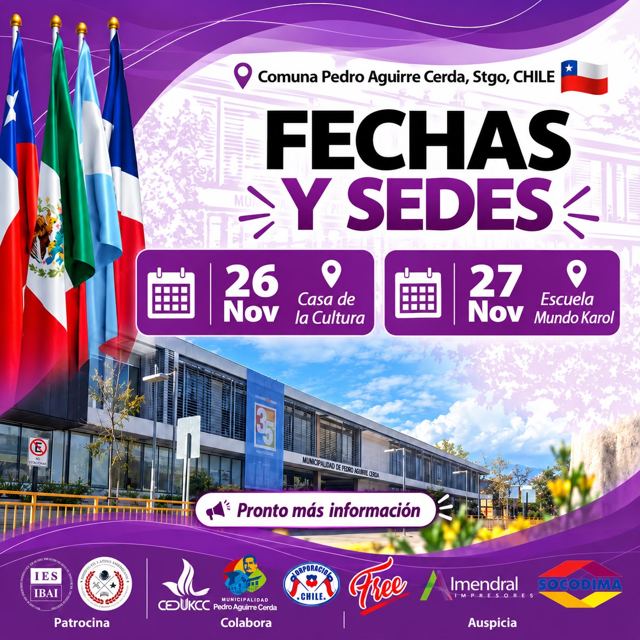 Afiche: Fechas y sedes
