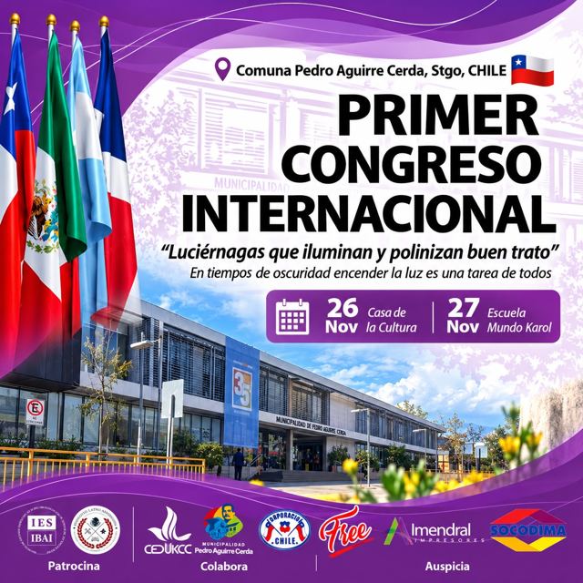 Afiche con instituciones patrocinantes y auspiciadoras